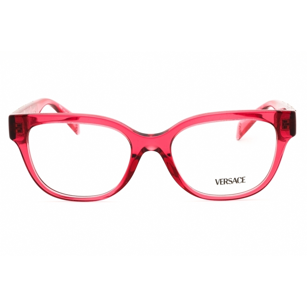 Versace VE3338 Eyeglasses Transparent Red Acetate Rectangle - Picture 2 of 3
